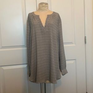 Long sleeve silky tunic